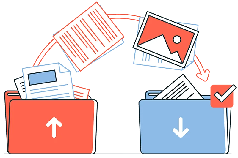 Image of a file being converted to JPG format